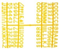 3861Y-1-2inch-Letter-Set-PK6-Yellow