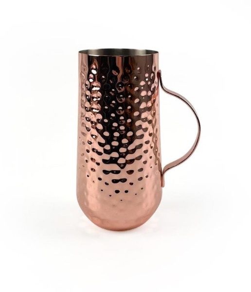 Copper Plated Tall Hammered Mug - 450ml