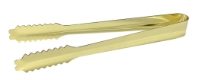 7 Inch S/St Ice Tongs Gold Plated